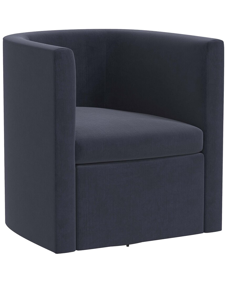 Skyline Furniture Upholstered Swivel Chair In Blue