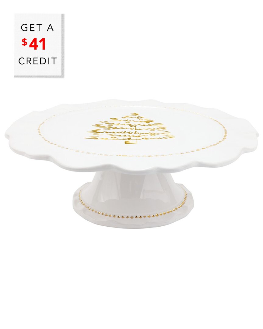 Vietri Giorno Di Festa Cake Stand In White