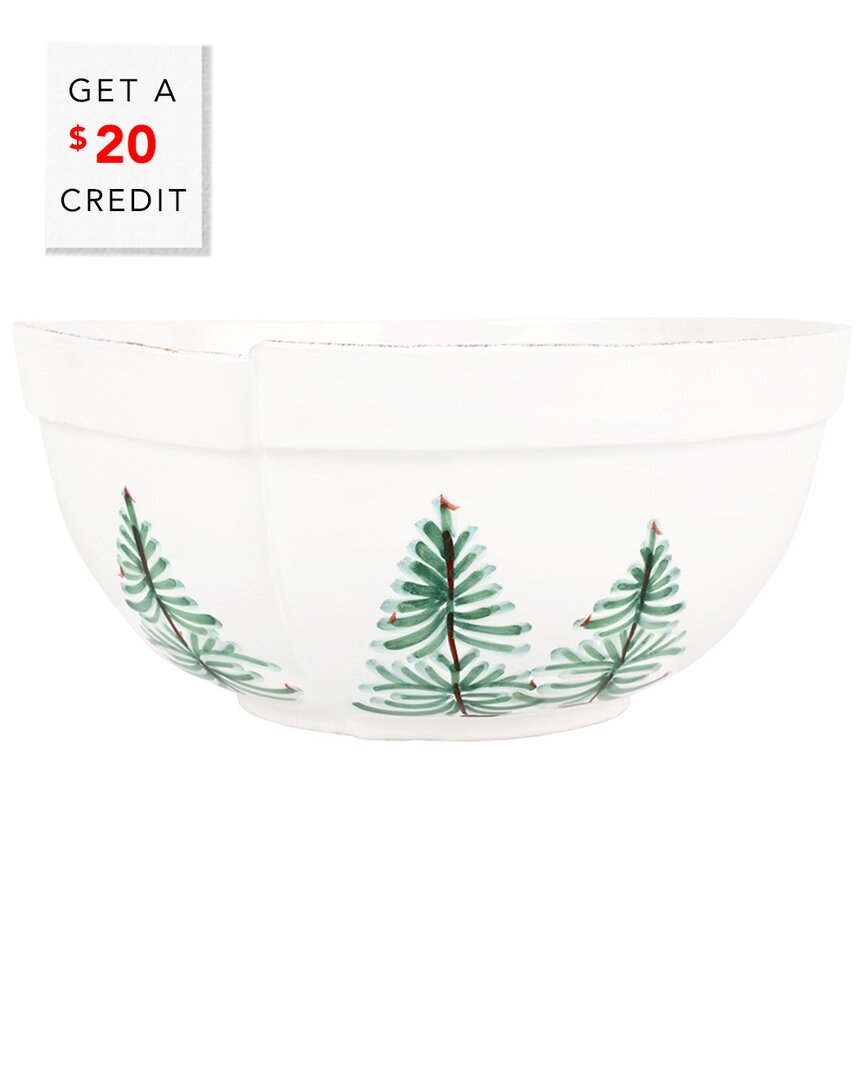 Vietri Lastra Holiday Centerpiece In White