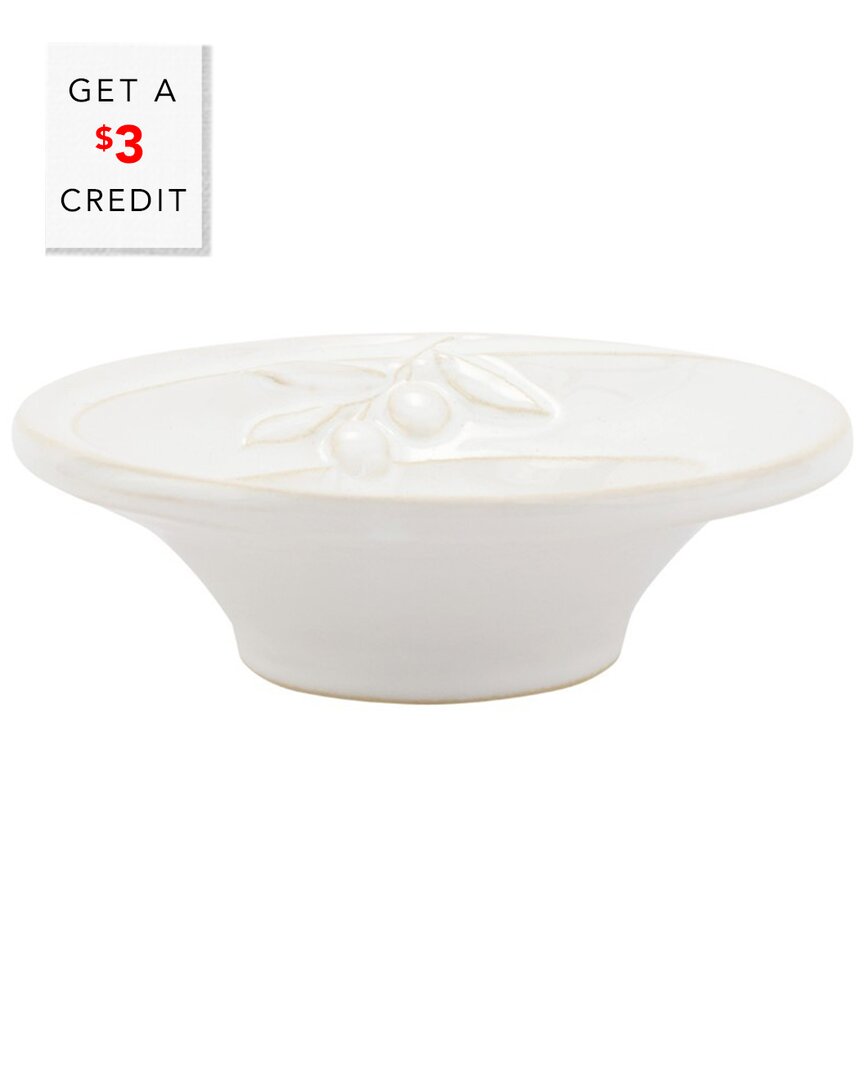 Vietri Luna Condiment Bowl In White