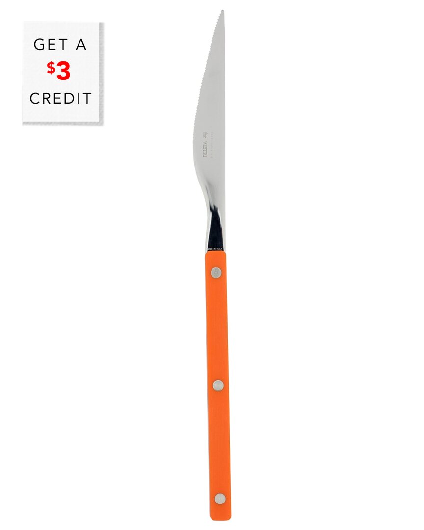 Vietri Pastello Place Knife In Orange