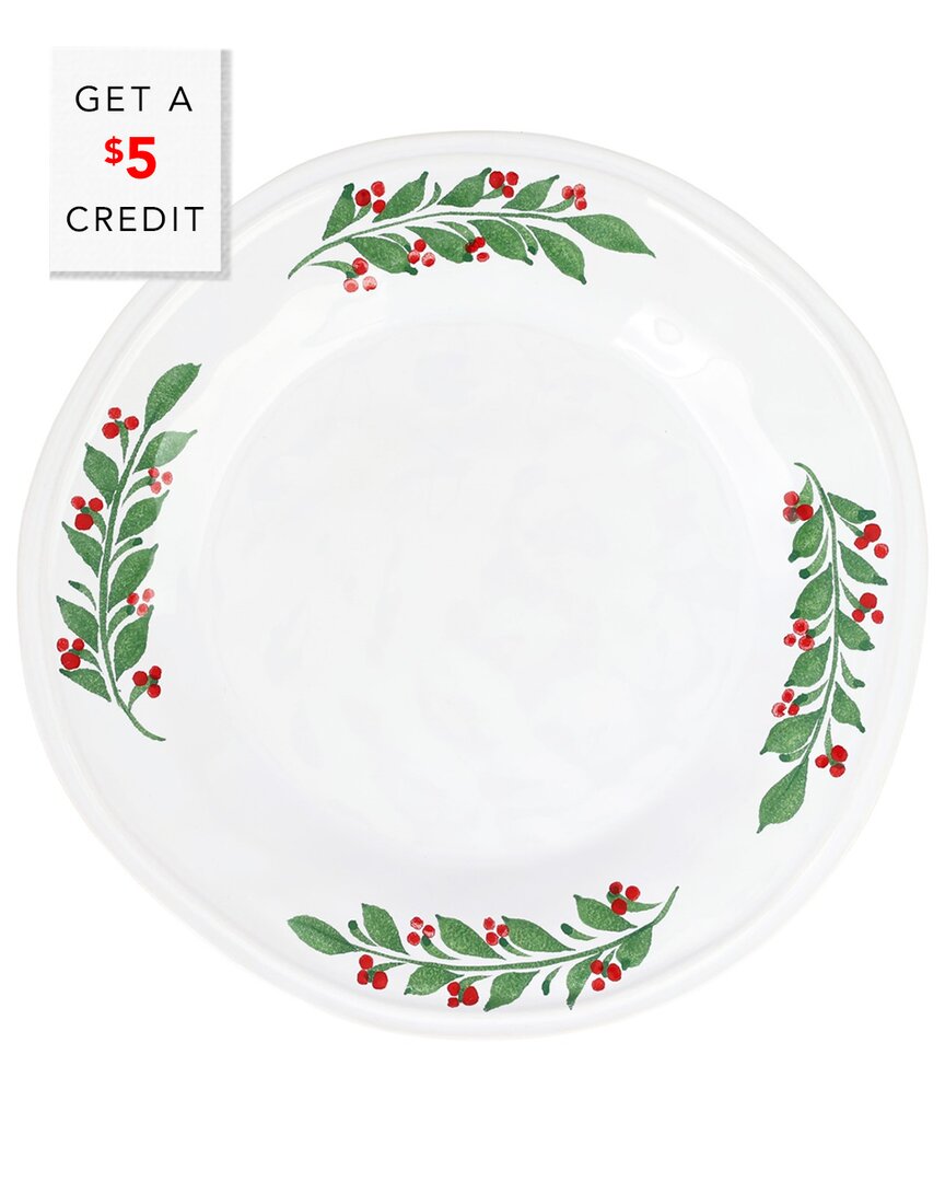 Vietri Aria Holiday Dinner Plate With $5 Credit