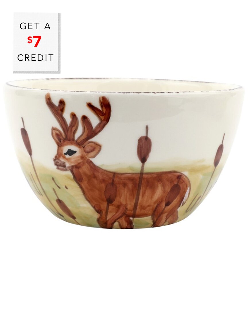 Vietri Wildlife Deer Cereal Bowl In Multi