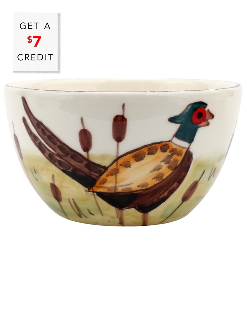 Vietri Wildlife Pheasant Cereal Bowl In Neutral