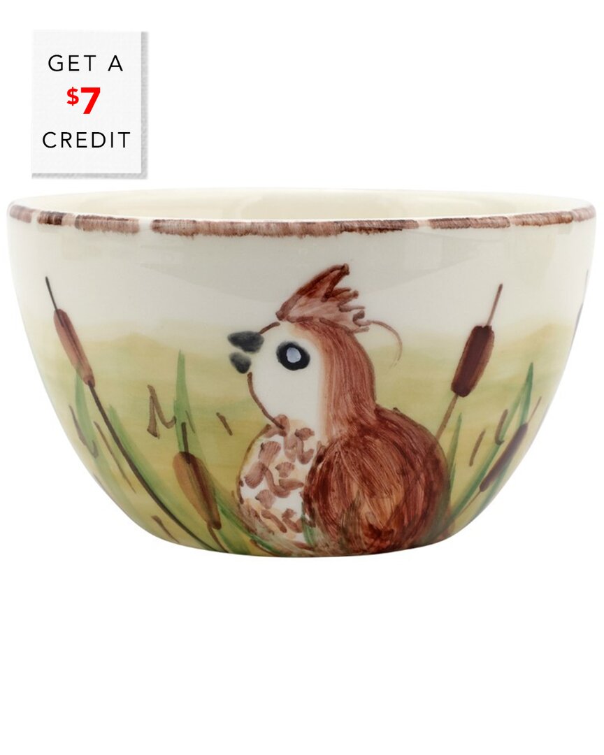 Vietri Wildlife Quail Cereal Bowl In Multi
