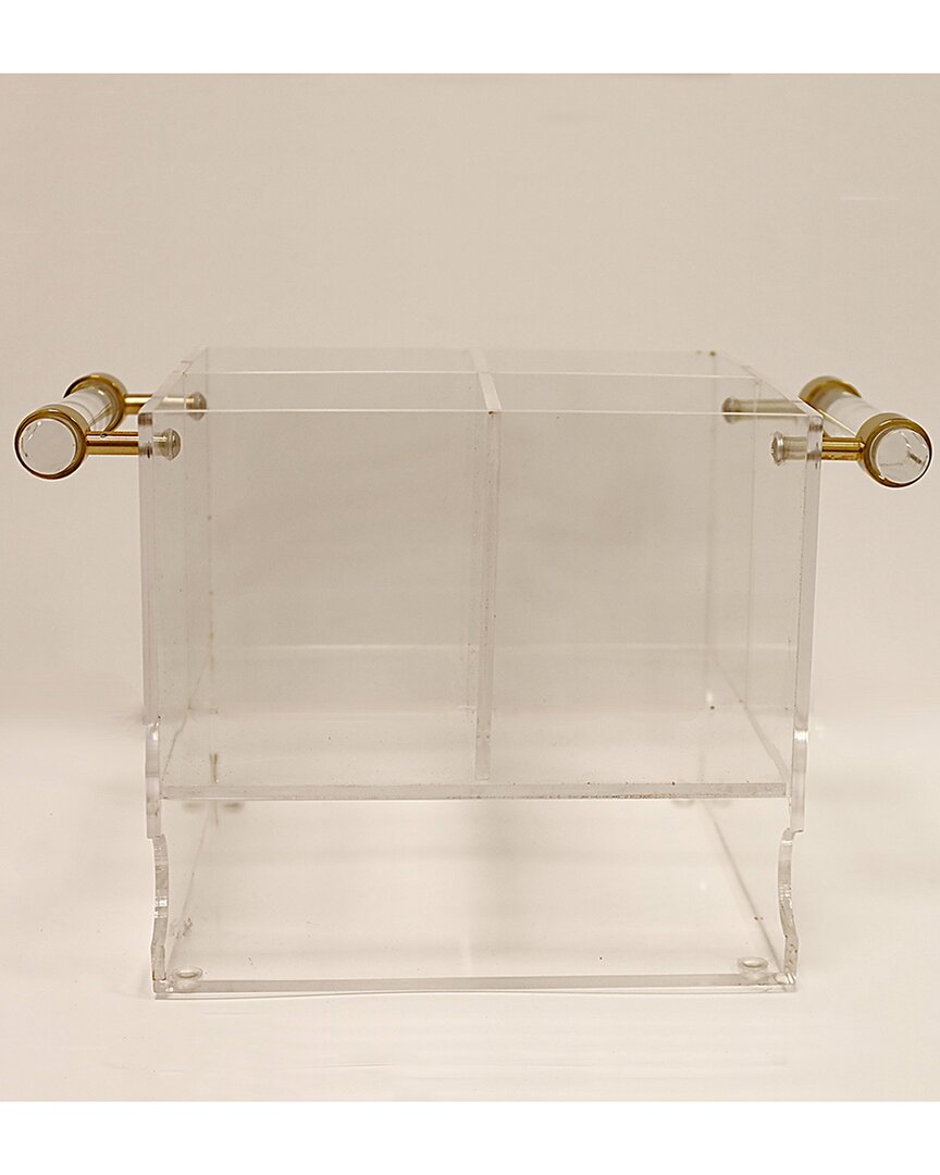 Vivience Acrylic Cutlery Holder In Transparent