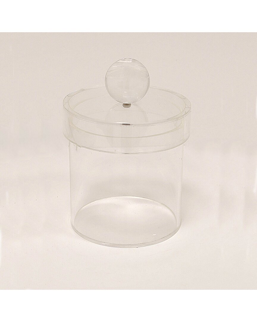 Vivience Small Acrylic Canister With Ball Knob In Transparent