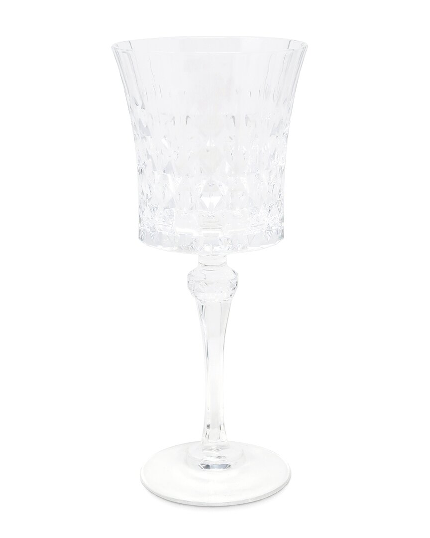 Vivience Set Of 6 Diamond Water Glasses In Transparent