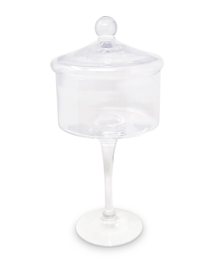 Vivience Stemmed Cookie Jar In Transparent