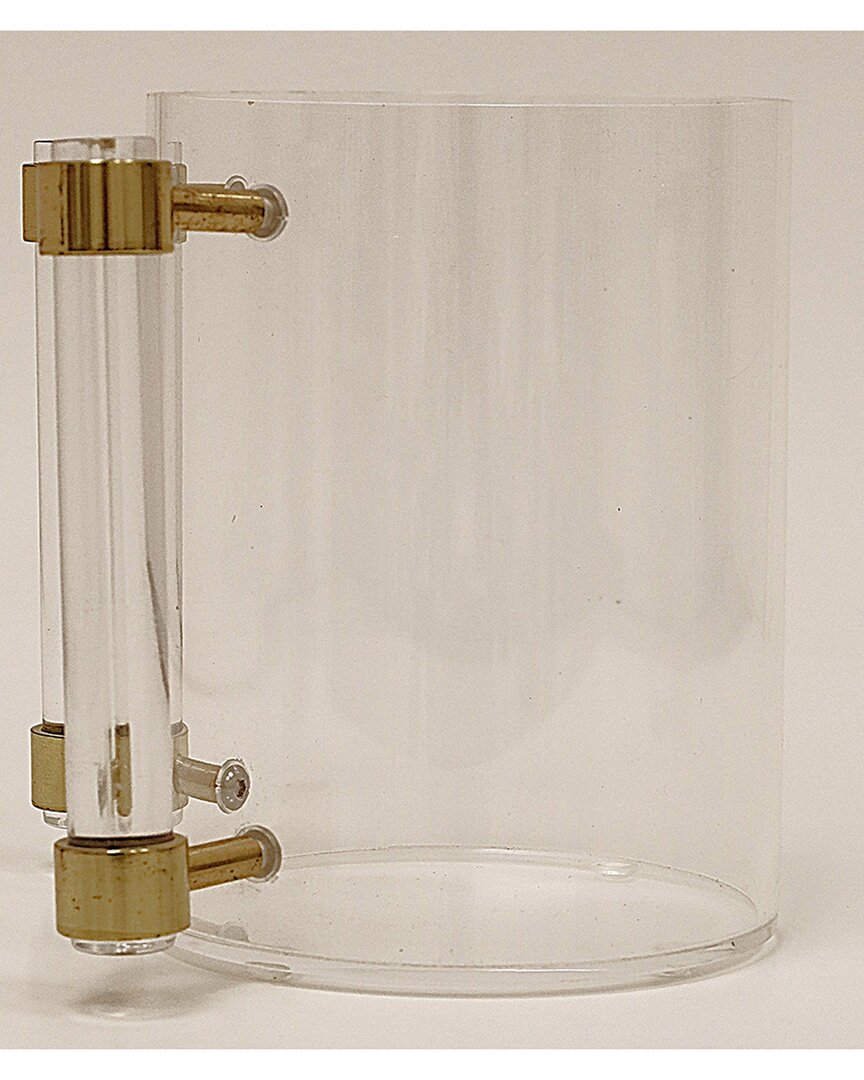 Vivience Acrylic Wash Cup With Handles In Transparent