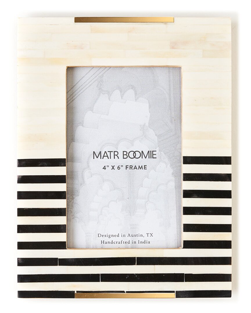 Matr Boomie Mukhendu Kaveri Bone Tile Frame In Black
