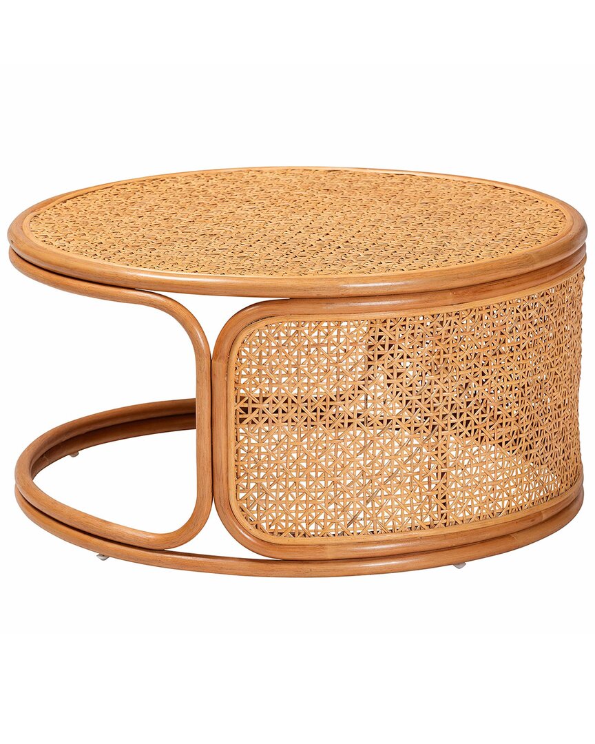 Baxton Studio Eldon Bohemian Rattan Coffee Table