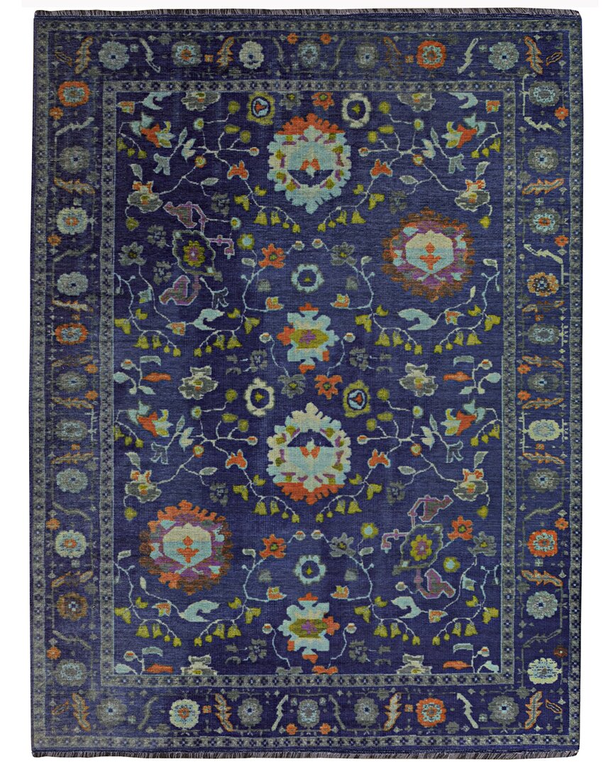 Linon Laurel Edina Accent Rug In Navy