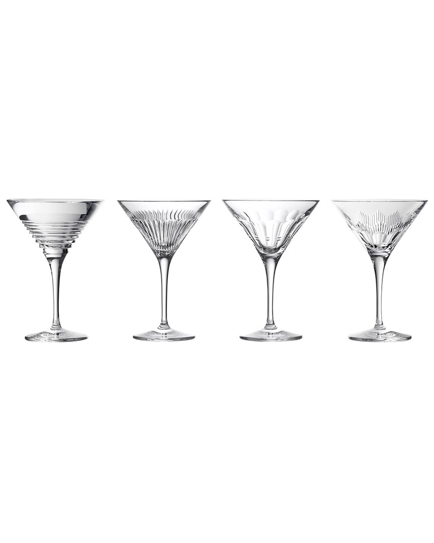 Waterford Mixology Mixed Crystal Martini Glasses 125ml Set Of Four In White