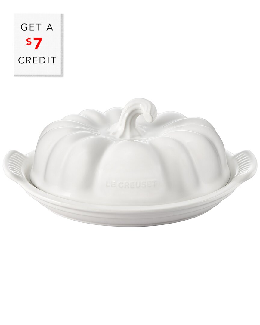 Le Creuset Pumpkin Stoneware Figural Butter Dish