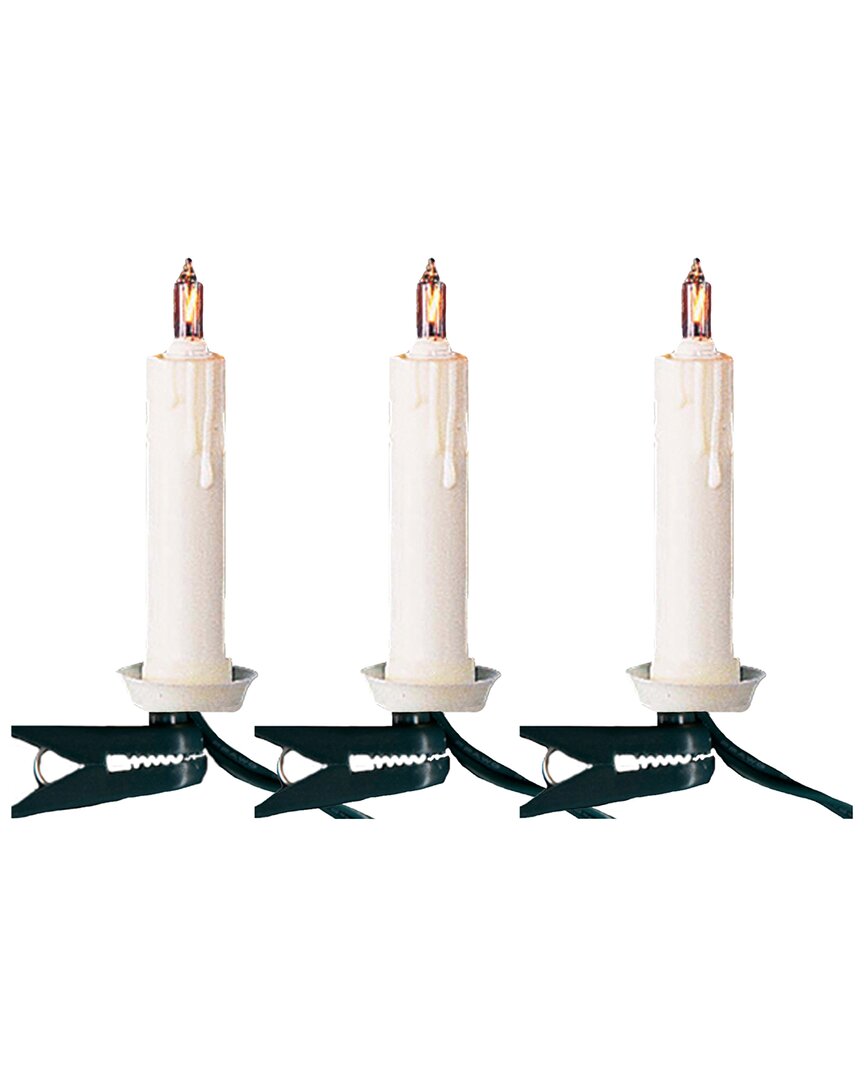 Kurt Adler 10-light Clip-on White Candle Light Set
