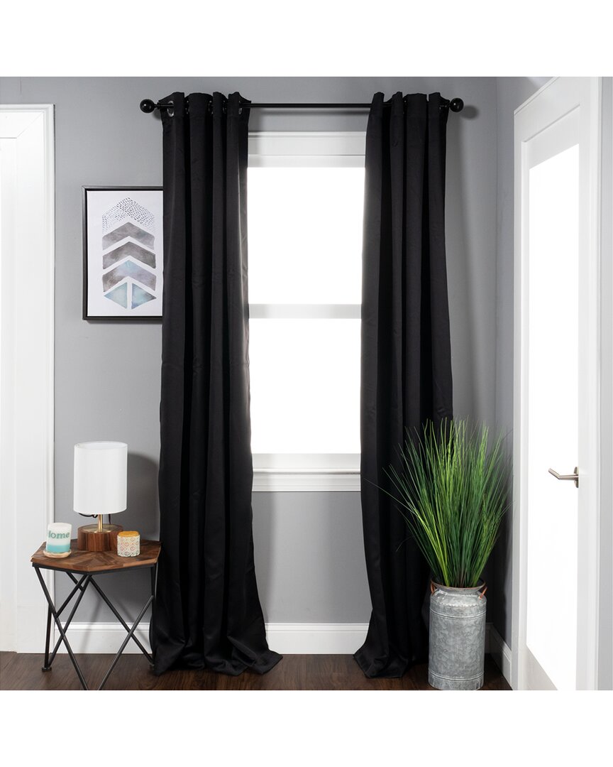 Superior Solid Insulated Thermal Blackout Grommet Curtain Panel Set