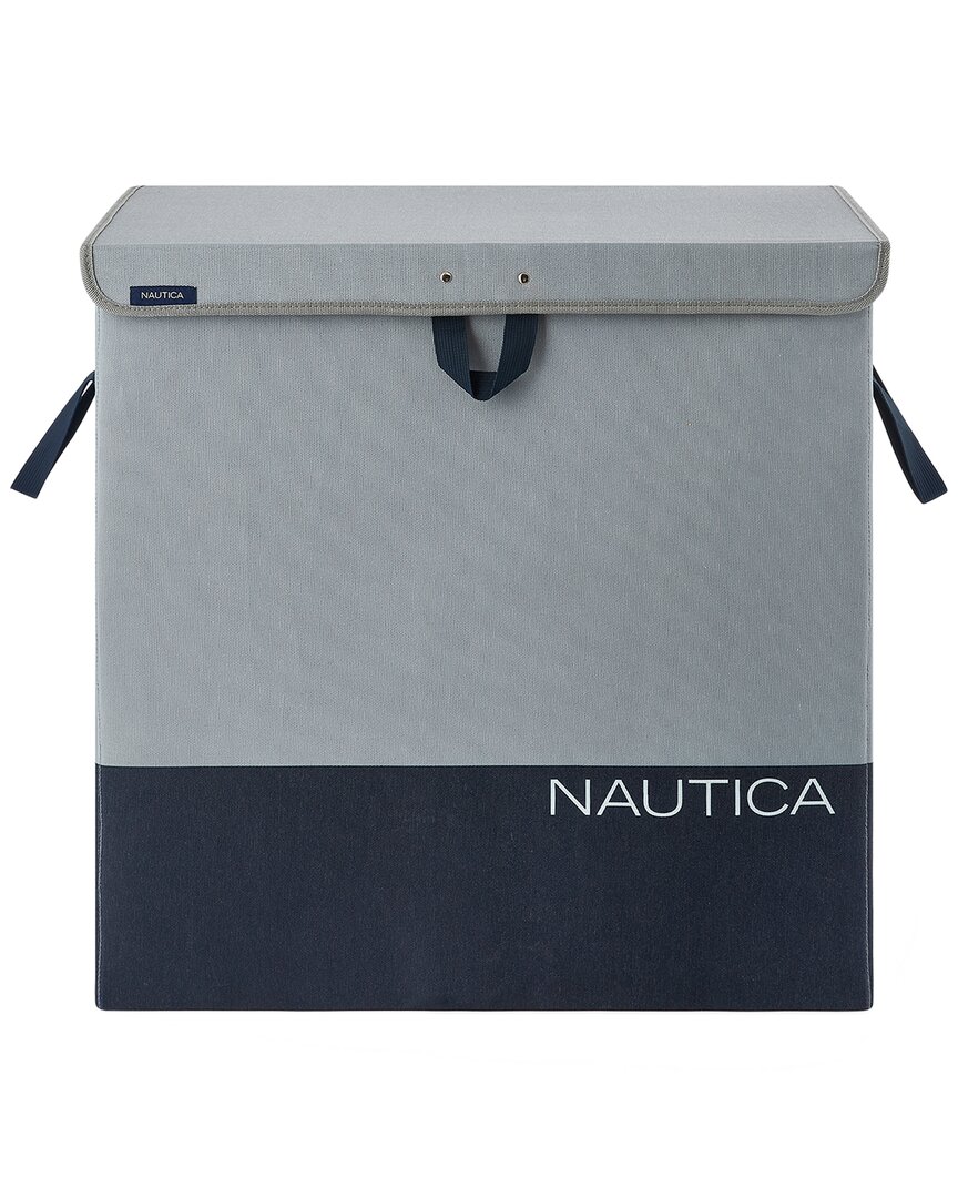 Nautica Folded Divided Hamper With Lid
