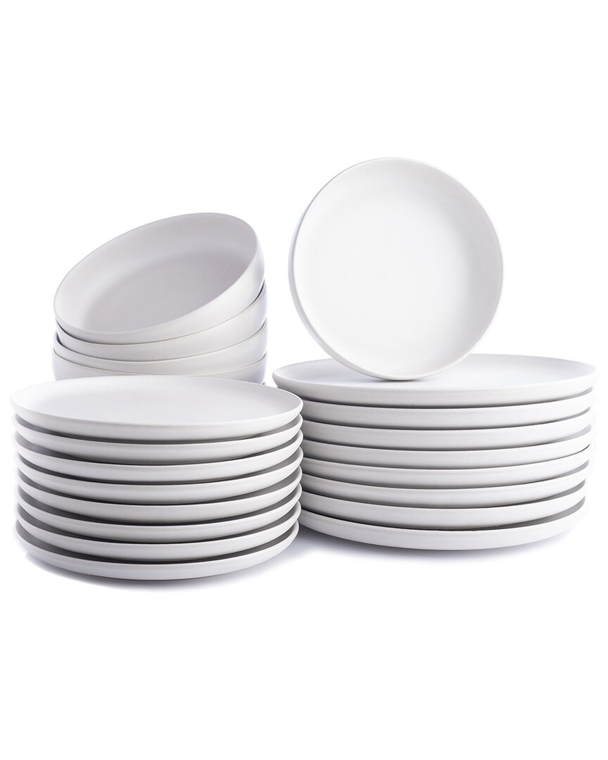 Shop Stone Lain Macchio White Matte 24pc Stoneware Dinnerware Set