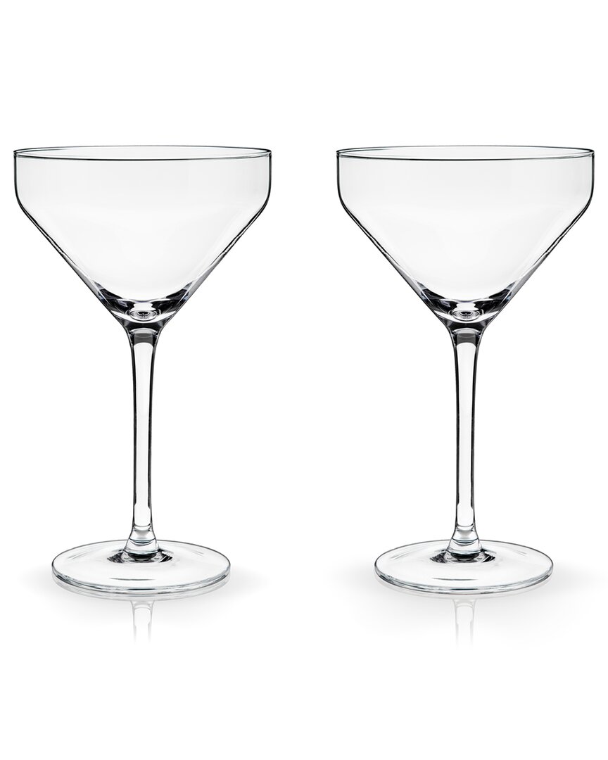 Viski Angled Martini Glasses In Clear