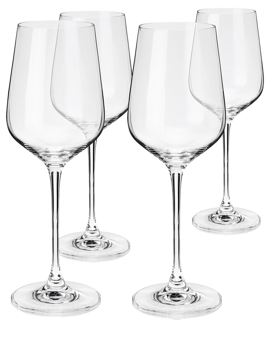 Viski European Crystal Bordeaux Glasses In Clear