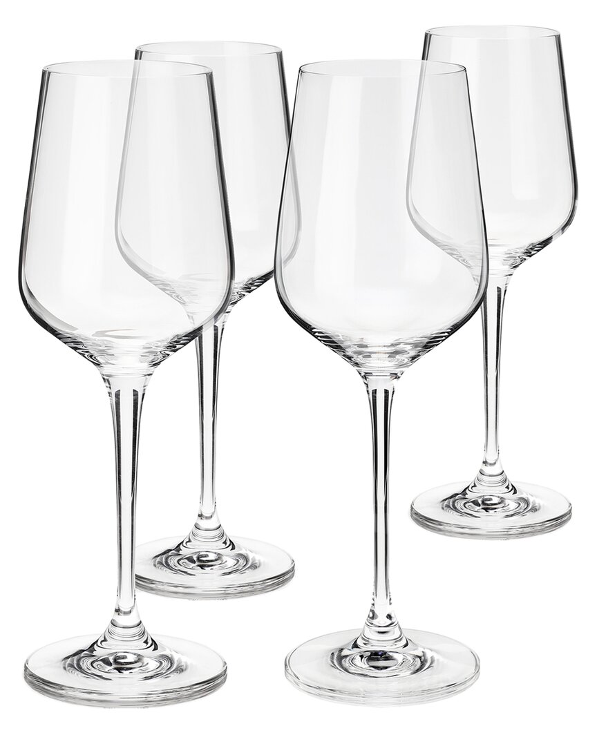 Viski European Crystal Chardonnay Glasses In Clear