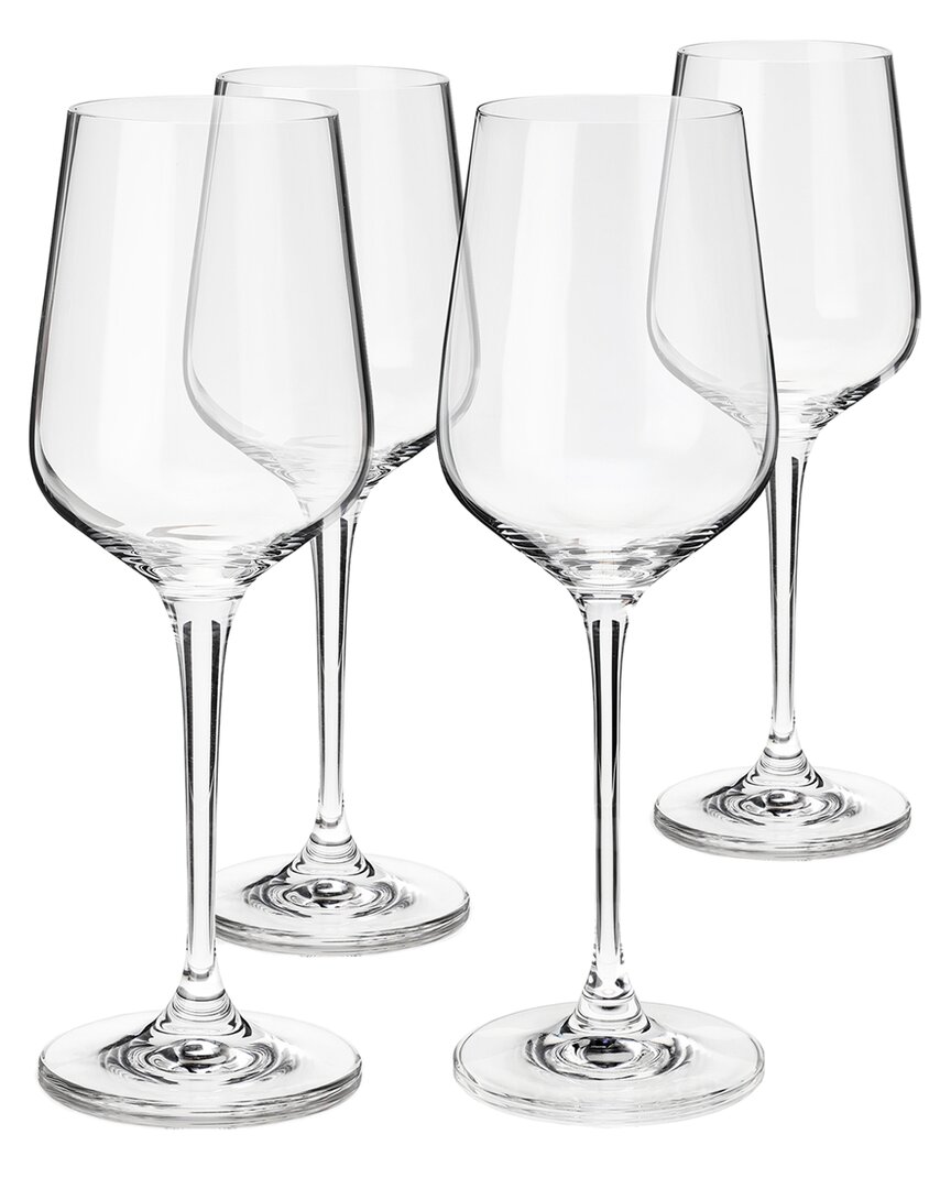 Viski European Crystal Bordeaux Glasses In Clear