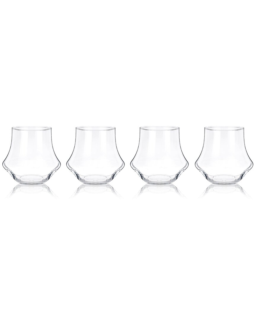 True Whiskey Glasses, Set Of 4 In Clear