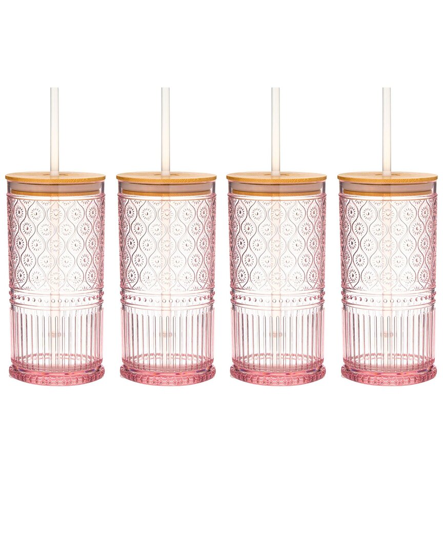 Godinger Set Of 4 Claro Acrylic Sippy Cups