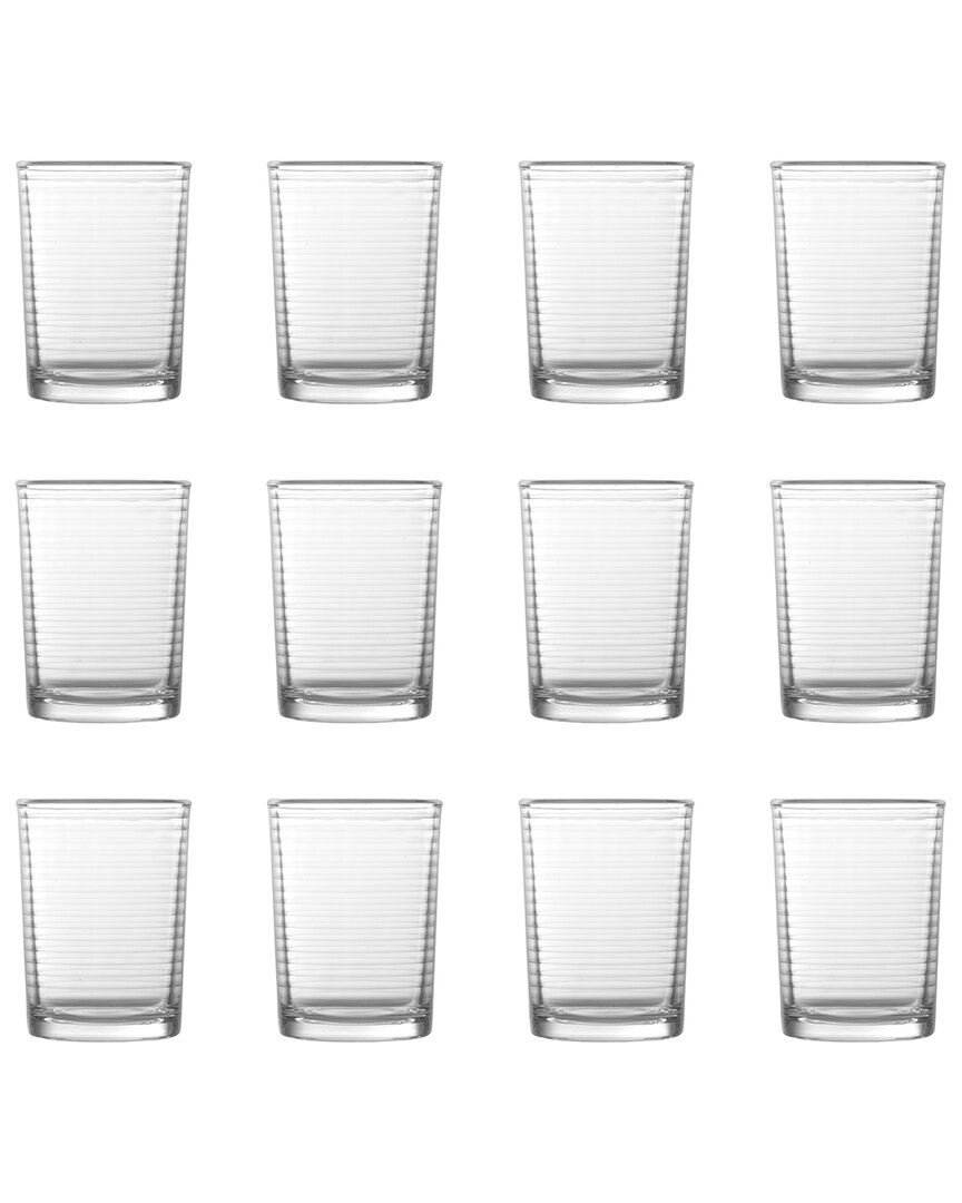 Fortessa Arcade Everyday 8oz Stackable Glasses (set Of 12) In Clear