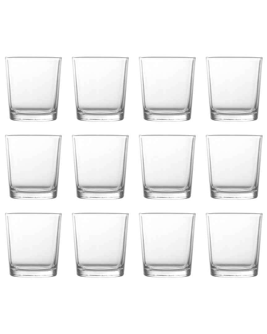 Fortessa Barca Everyday 12oz Stackable Glasses (set Of 12) In Clear