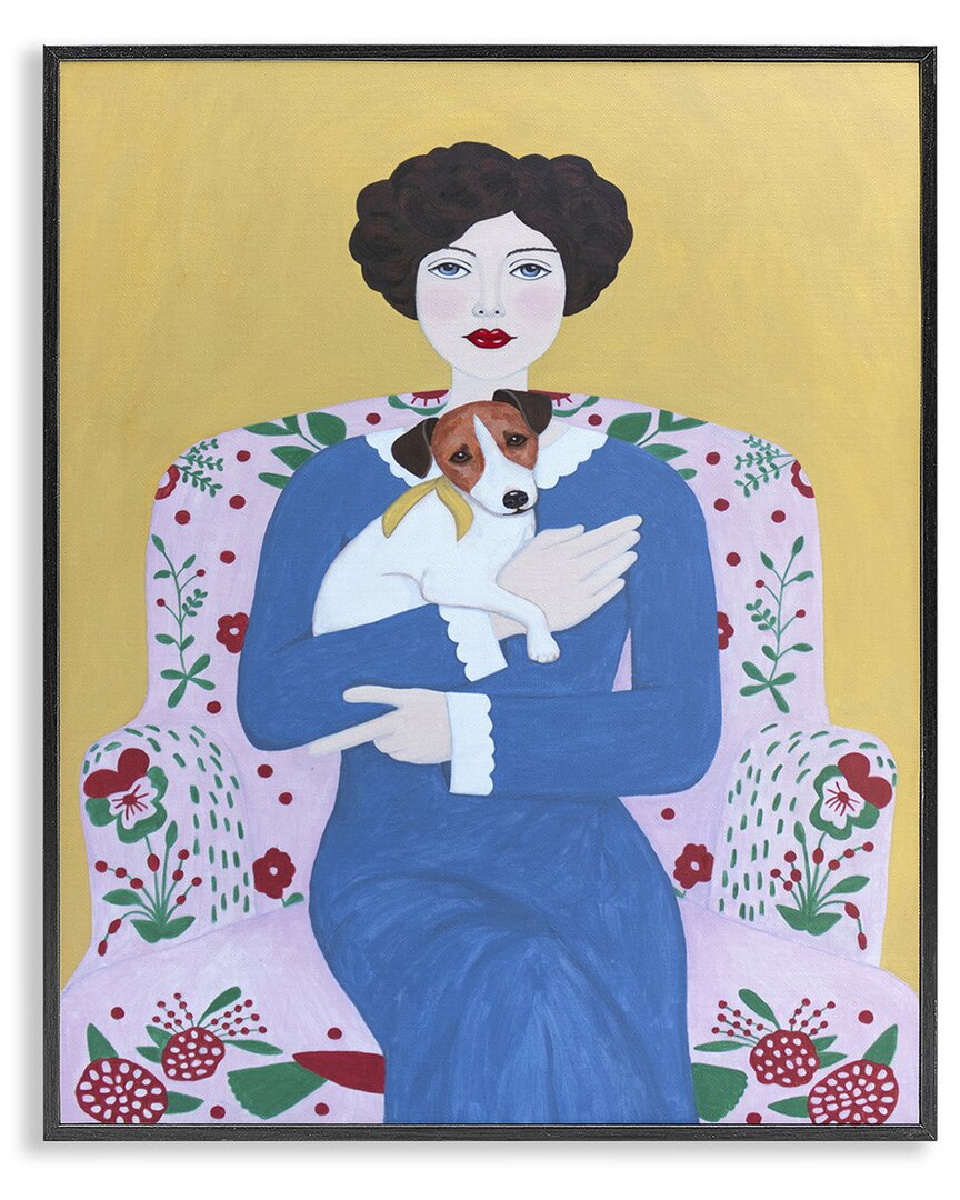 Stupell Industries Woman & Dog On Armchair Framed Giclee Art