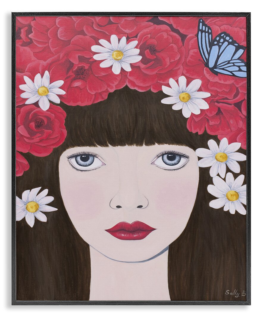 Stupell Industries Flower Headdress Portrait Framed Giclee Art