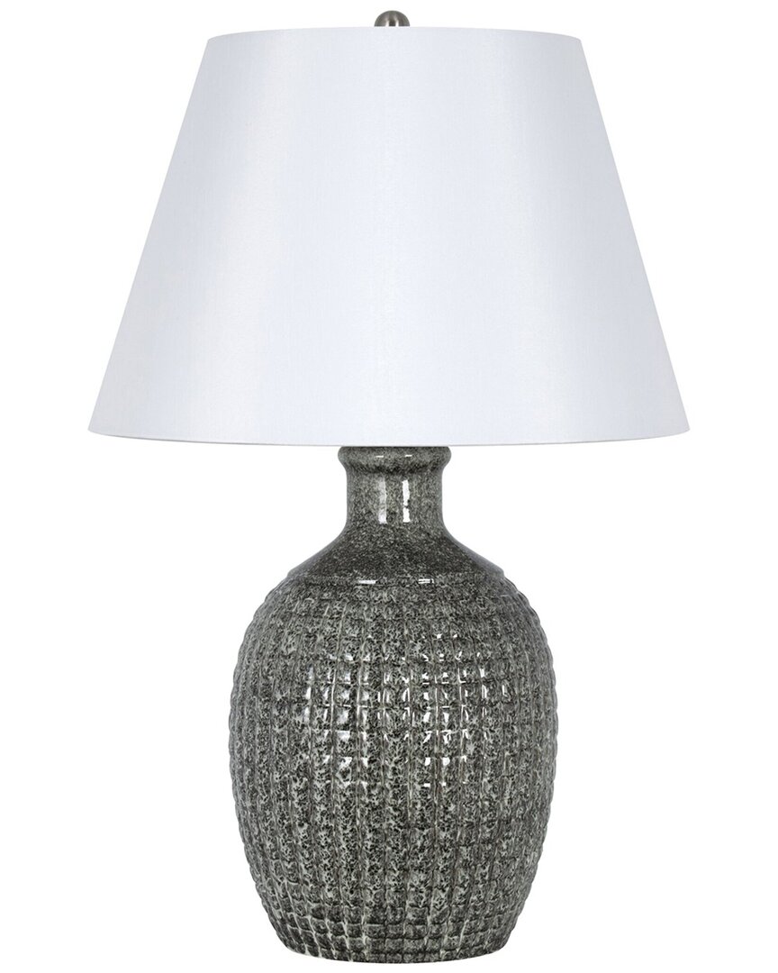 Bassett Mirror Dhurrie Table Lamp In White