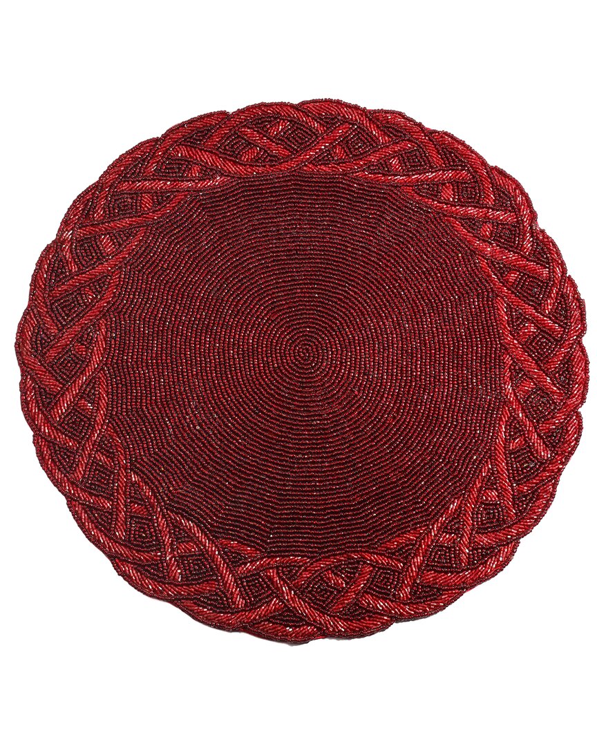 Tiramisu Ruby Glow Beaded Placemat