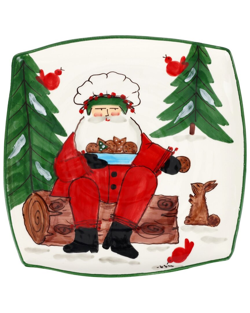 Vietri Old St. Nick 2025 Limited Edition Square Platter In Multi