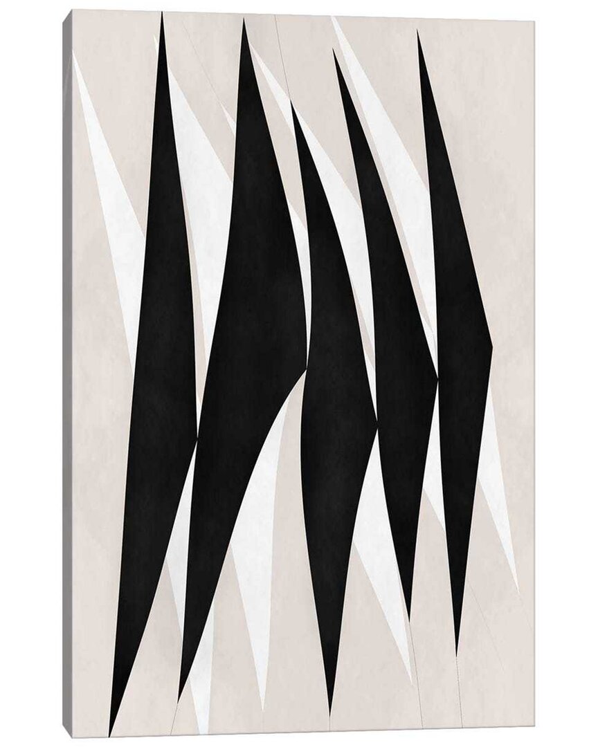 Icanvas Modern Art - Zebra Print Tribal Paint Wall Art In Multi