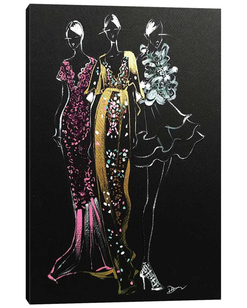 Icanvas Inspired Fashion Illustration (couture Gowns) Wall Art In Multi