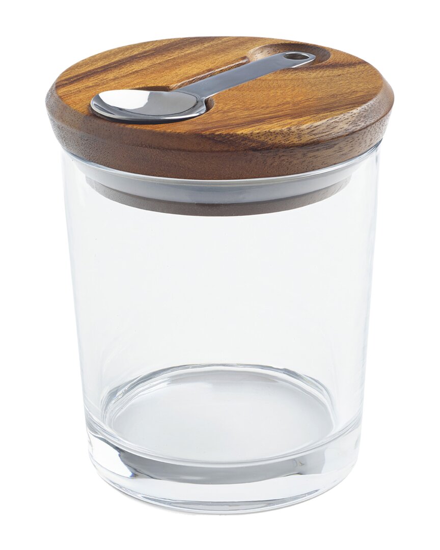 Shop Nambe Nambé Cooper Canister With Scoop In Brown