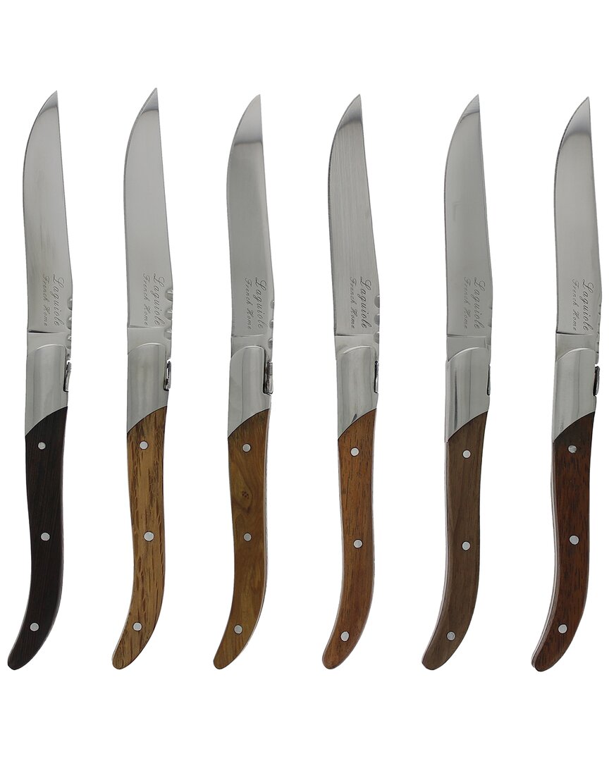 French Home Set Of 6 Laguiole Steak Knives In Multi