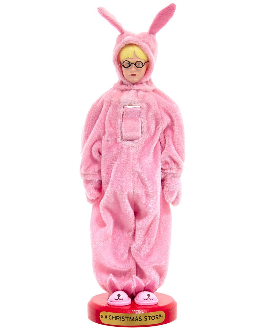 Kurt Adler 10-inch A Christmas Story Ralphie Bunny Nutcracker In Pink