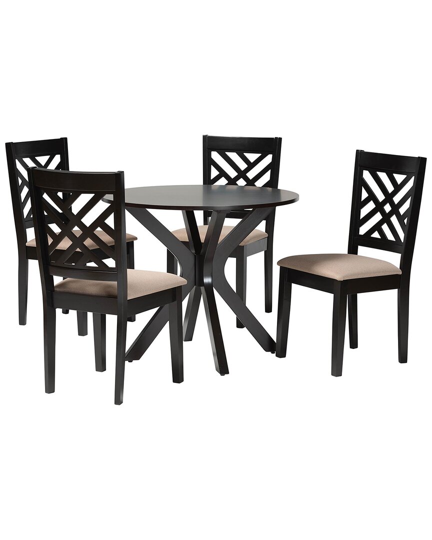 Baxton Studio Bailey Modern Wood 5pc Dining Set