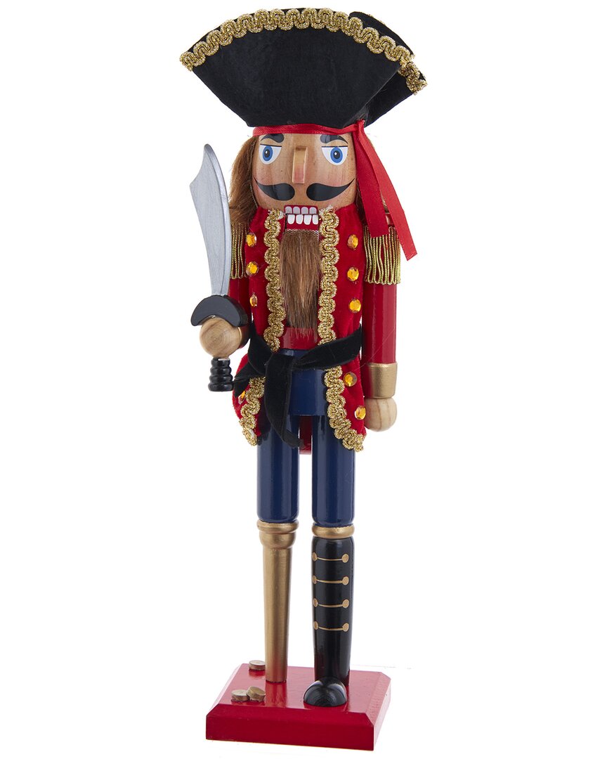 Kurt Adler 15-inch Pirate Nutcracker With Peg Leg In Multi