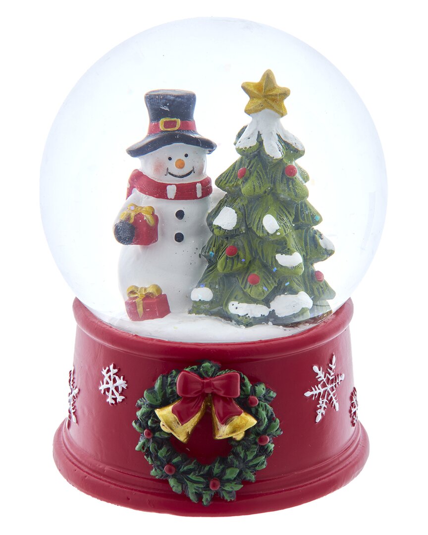 Kurt Adler 5-inch Wind-up Musical Snowman With Water Globe In Multi