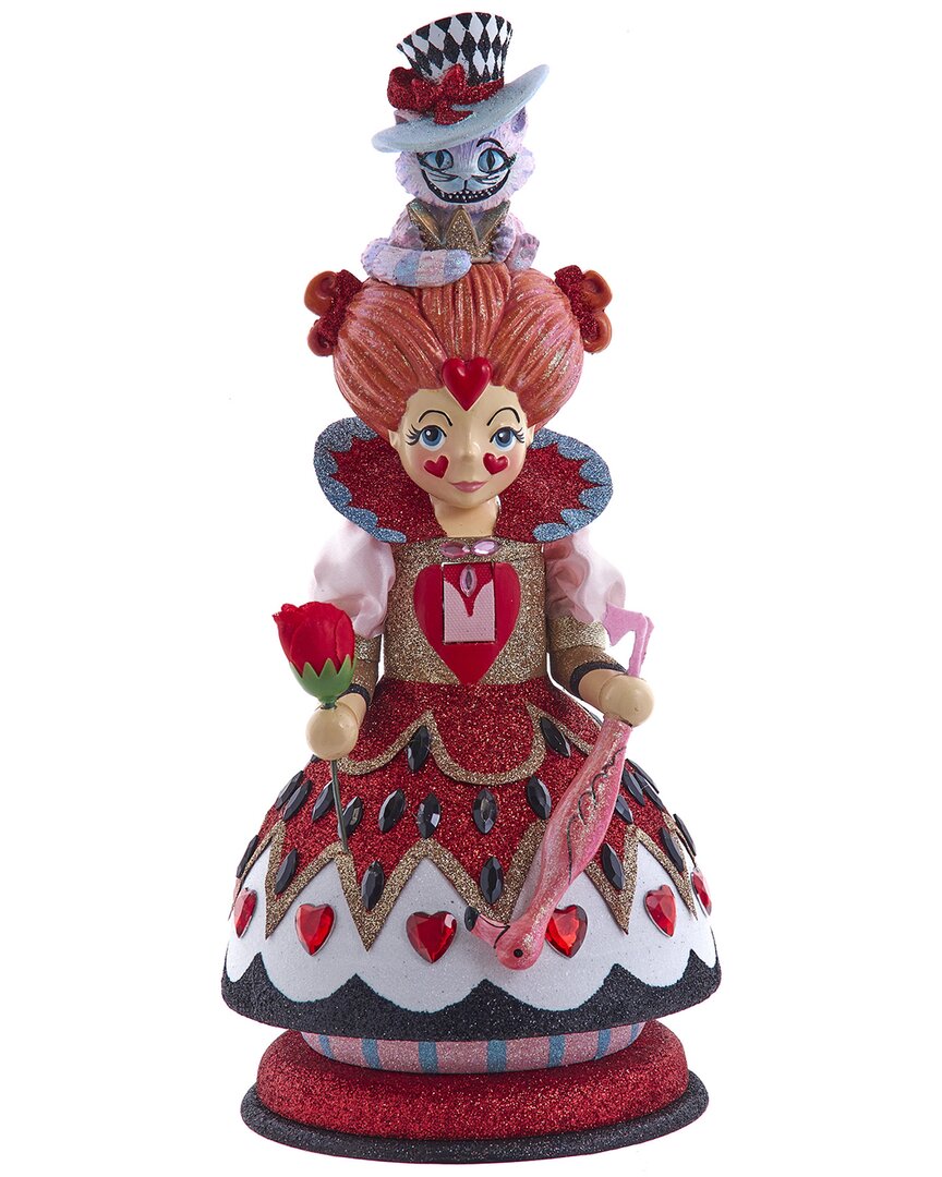 Kurt Adler 13-inch Hollywood Nutcrackers Queen Of Hearts Nutcracker In Red