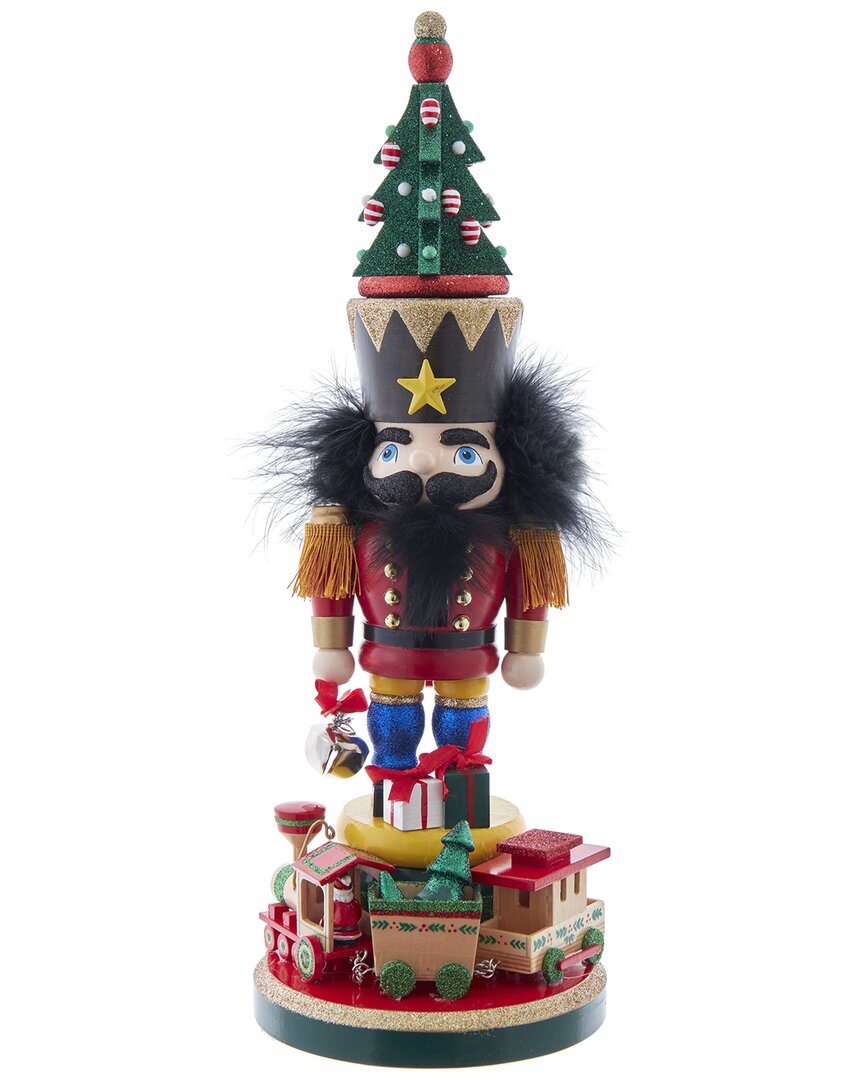 Kurt Adler 18.5-inch Hollywood Nutcrackers With Train Nutcracker In Brown