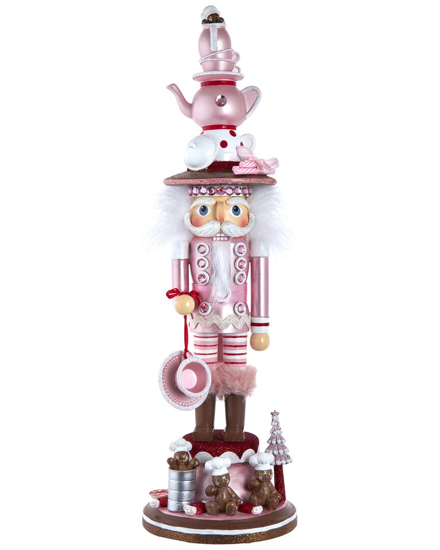 Kurt Adler 18-inch Hollywood Nutcrackers Pink Tea Nutcracker In Pink