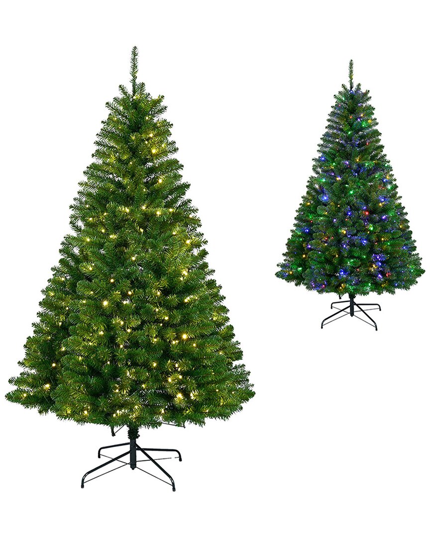 Kurt Adler 6.5-foot Pre-lit Multicolor Led Multifunction Inno Tree. In Green