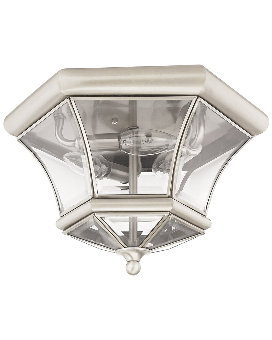 Livex Lighting Monterey 3-light Brushed Nickel Ceiling Mount