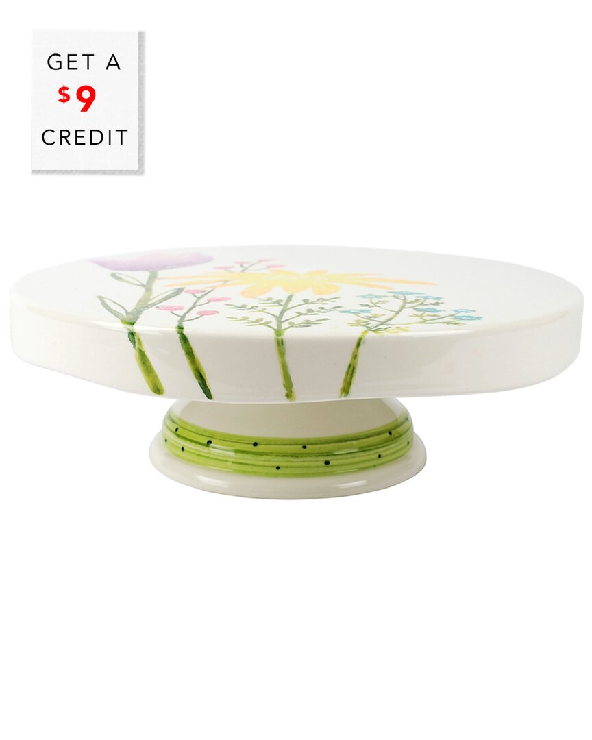 Vietri Fiori Di Campo Cake Stand With $15 Credit In Multi